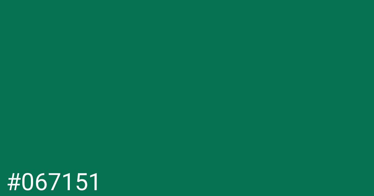 Hex color #067151 graphic