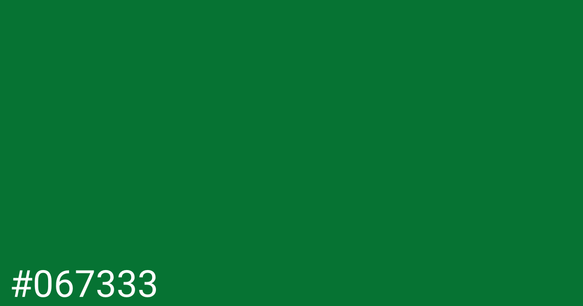 Hex color #067333 graphic