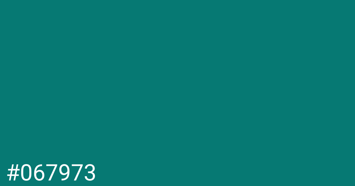 Hex color #067973 graphic