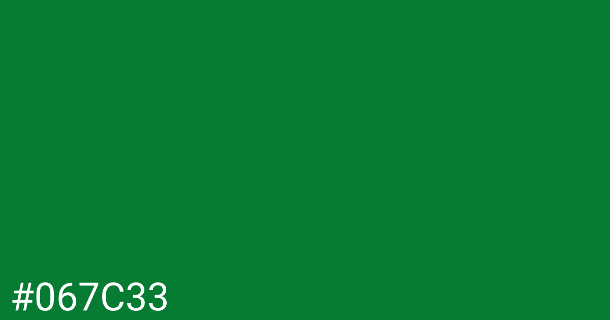 Hex color #067c33 graphic