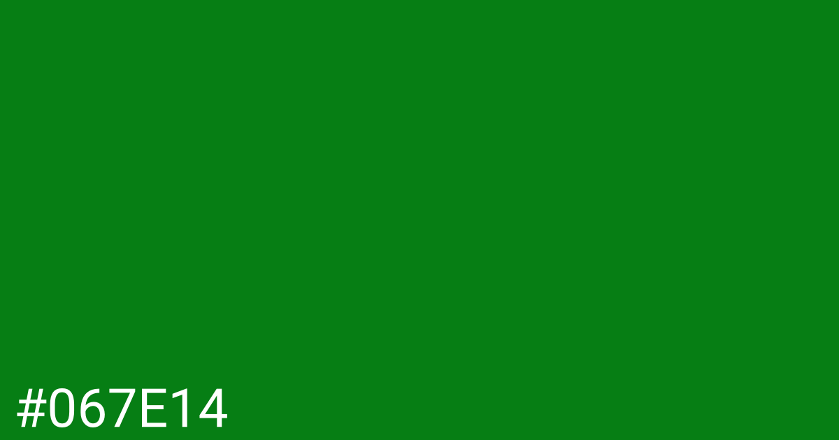 Hex color #067e14 graphic