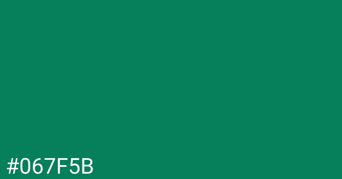 Hex color #067f5b graphic