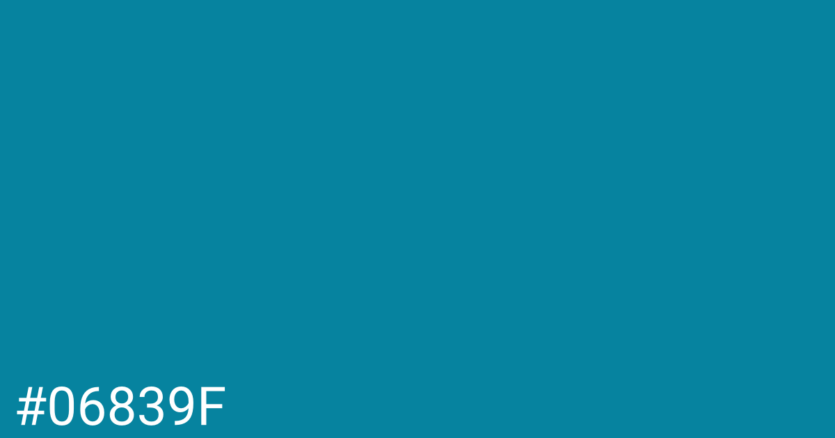 Hex color #06839f graphic