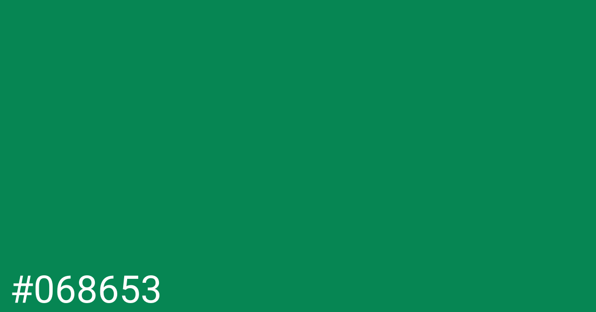 Hex color #068653 graphic