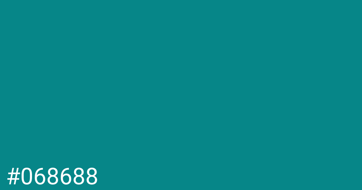 Hex color #068688 graphic