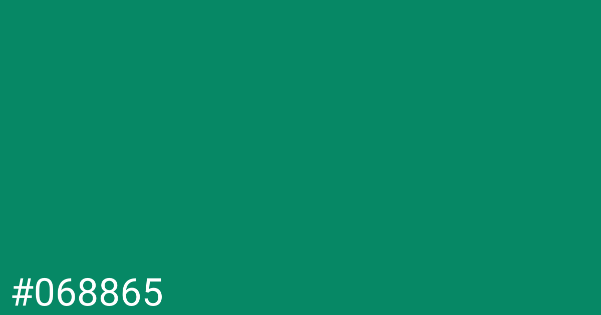 Hex color #068865 graphic