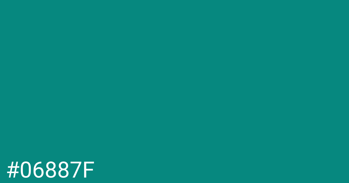 Hex color #06887f graphic