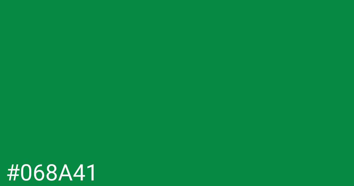 Hex color #068a41 graphic