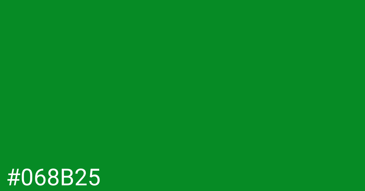 Hex color #068b25 graphic