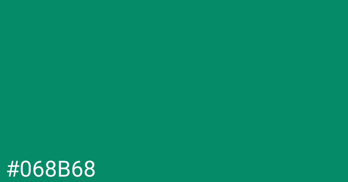 Hex color #068b68 graphic