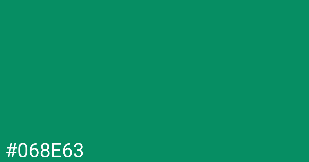 Hex color #068e63 graphic