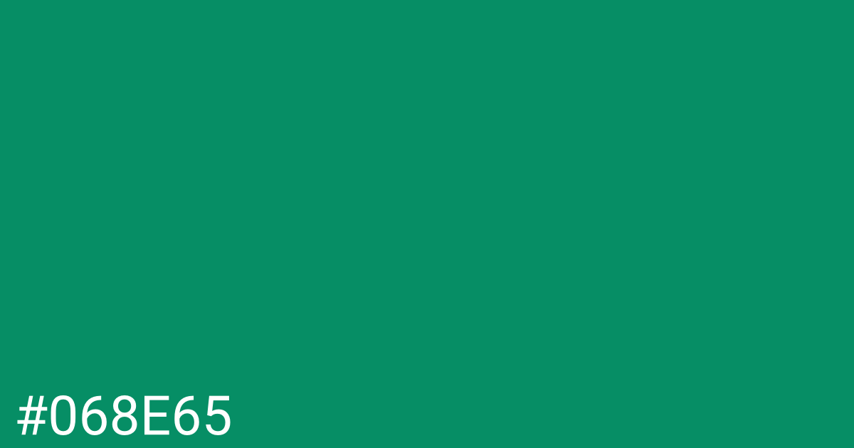 Hex color #068e65 graphic