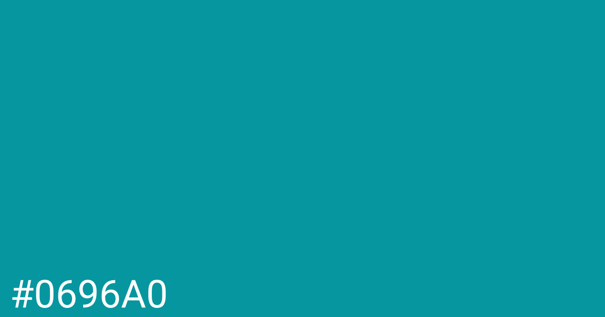 Hex color #0696a0 graphic
