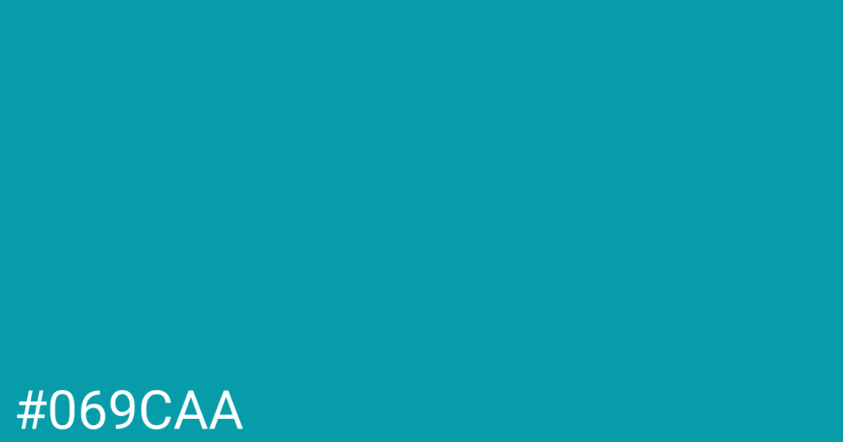 Hex color #069caa graphic