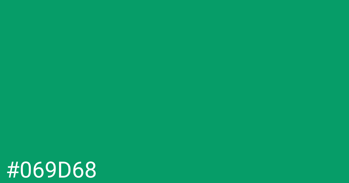 Hex color #069d68 graphic