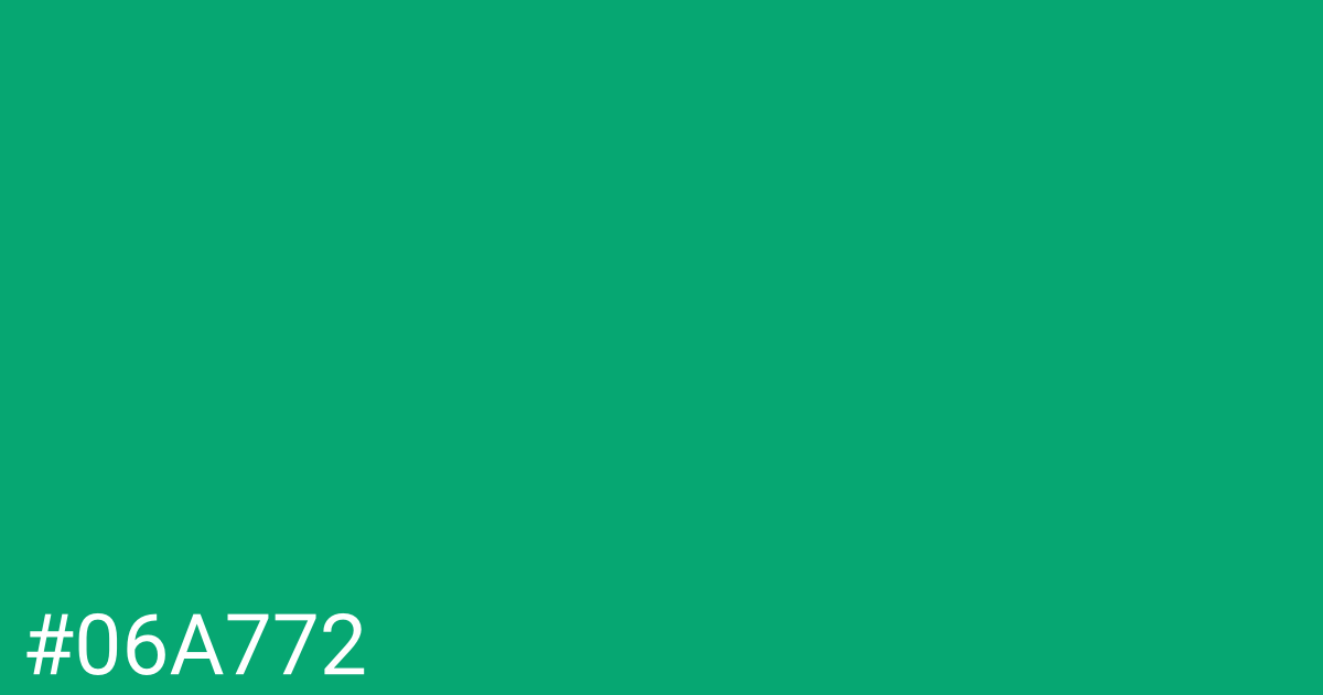 Hex color #06a772 graphic