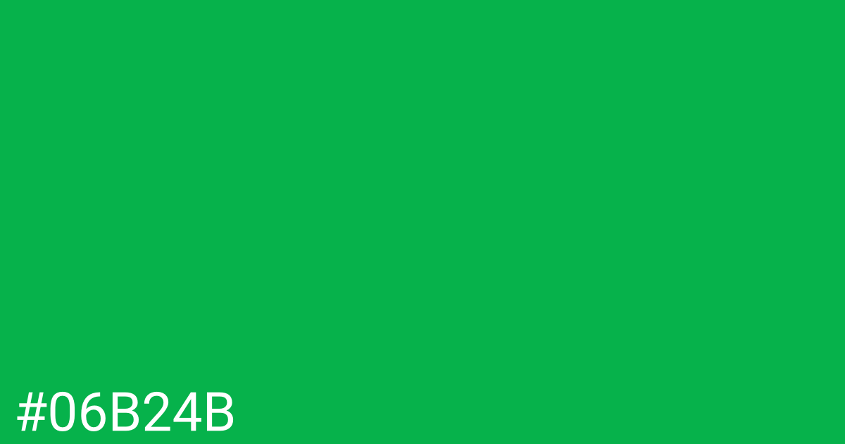 Hex color #06b24b graphic