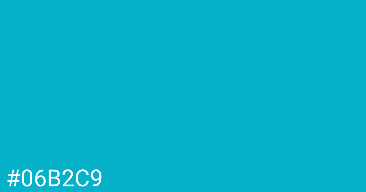 Hex color #06b2c9 graphic