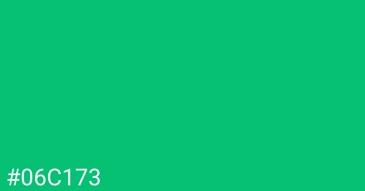 Hex color #06c173 graphic