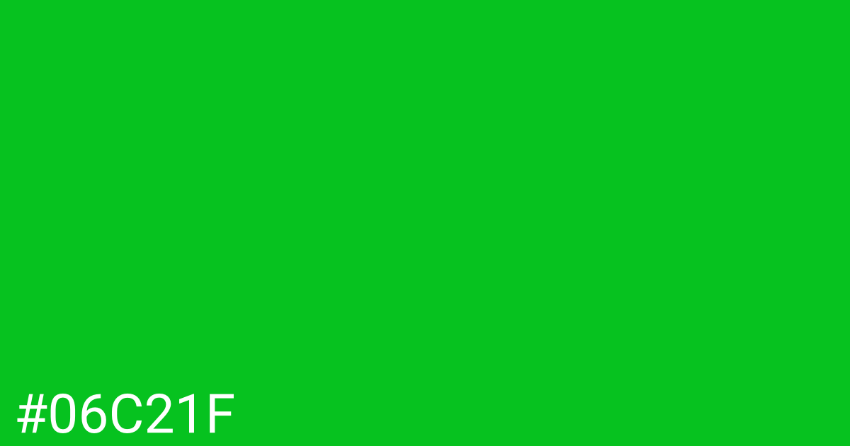 Hex color #06c21f graphic