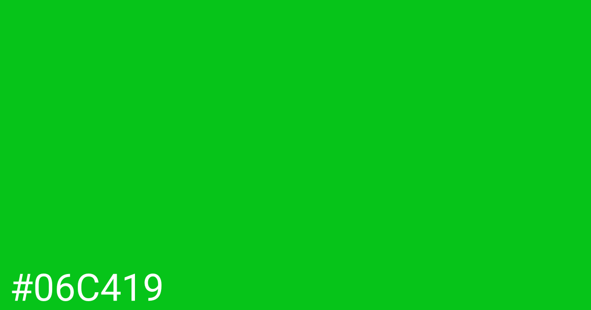 Hex color #06c419 graphic