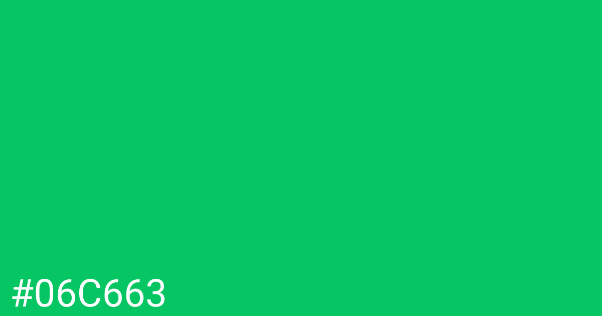 Hex color #06c663 graphic