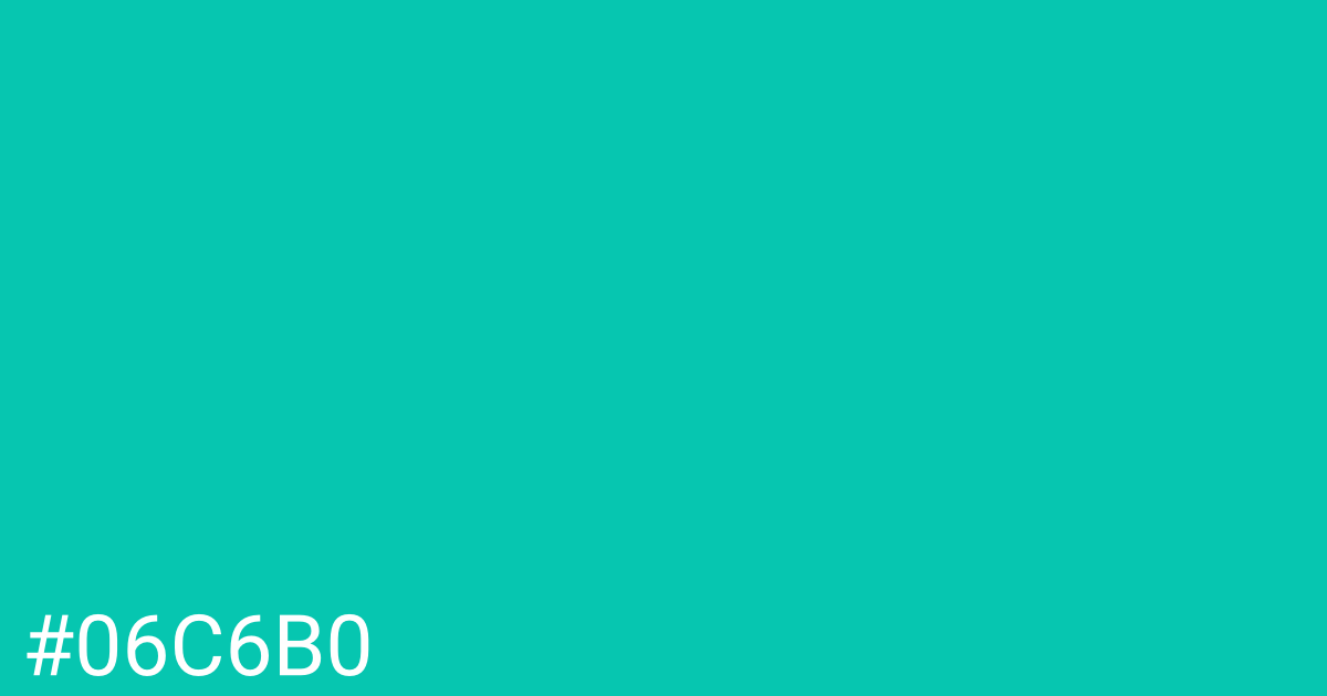 Hex color #06c6b0 graphic