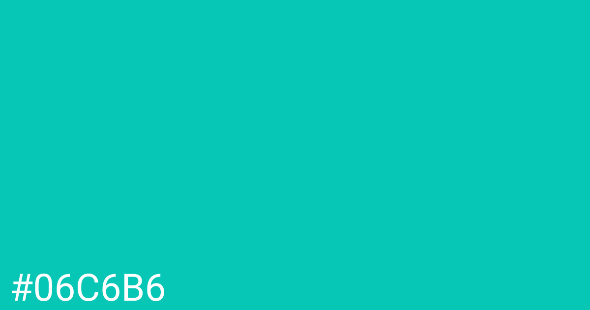 Hex color #06c6b6 graphic