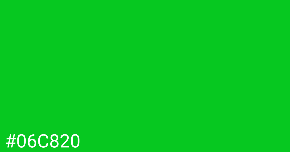 Hex color #06c820 graphic