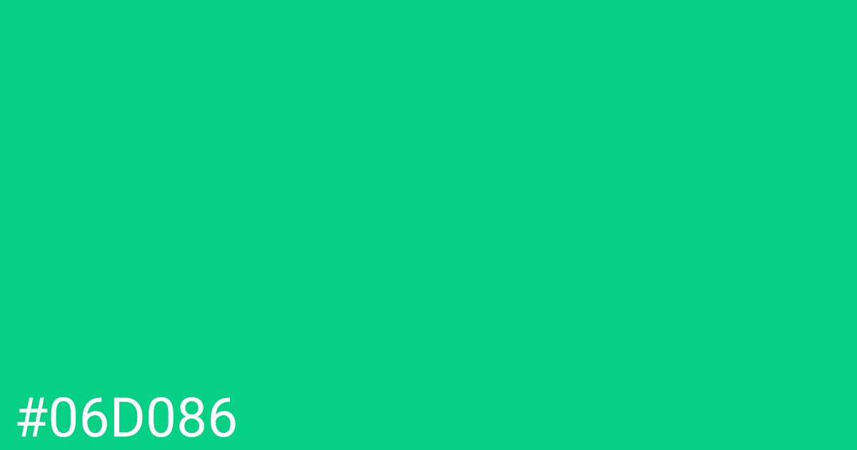 Hex color #06d086 graphic