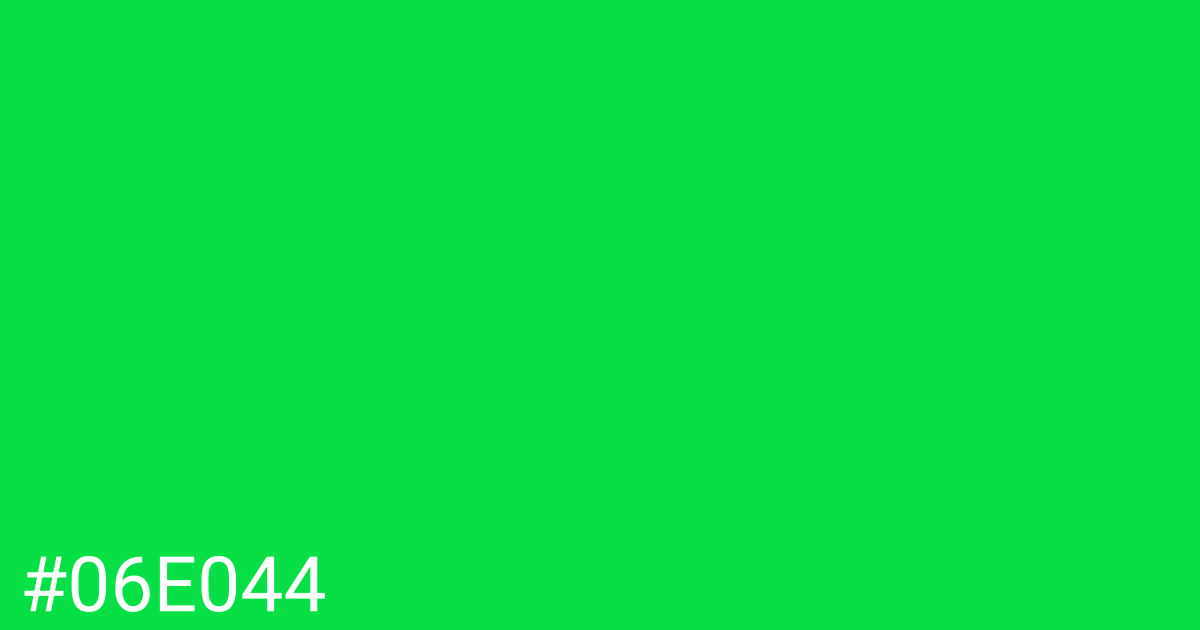 Hex color #06e044 graphic