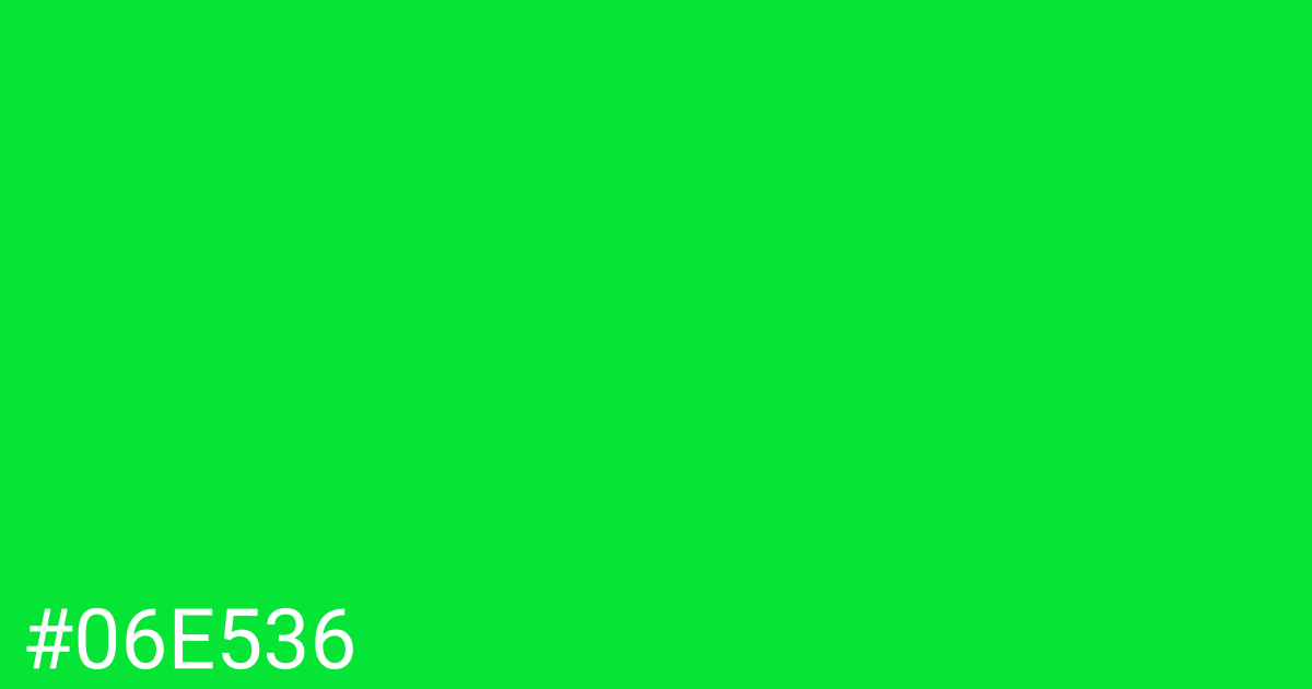 Hex color #06e536 graphic