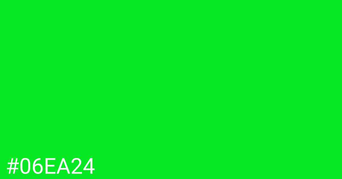 Hex color #06ea24 graphic