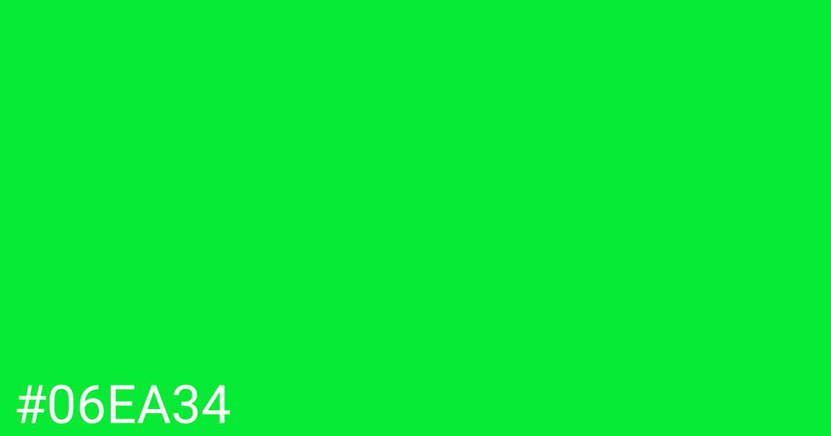 Hex color #06ea34 graphic