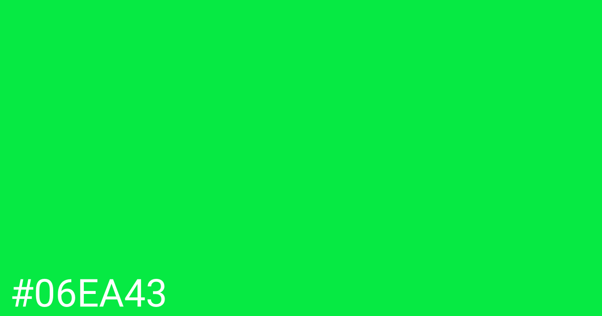 Hex color #06ea43 graphic