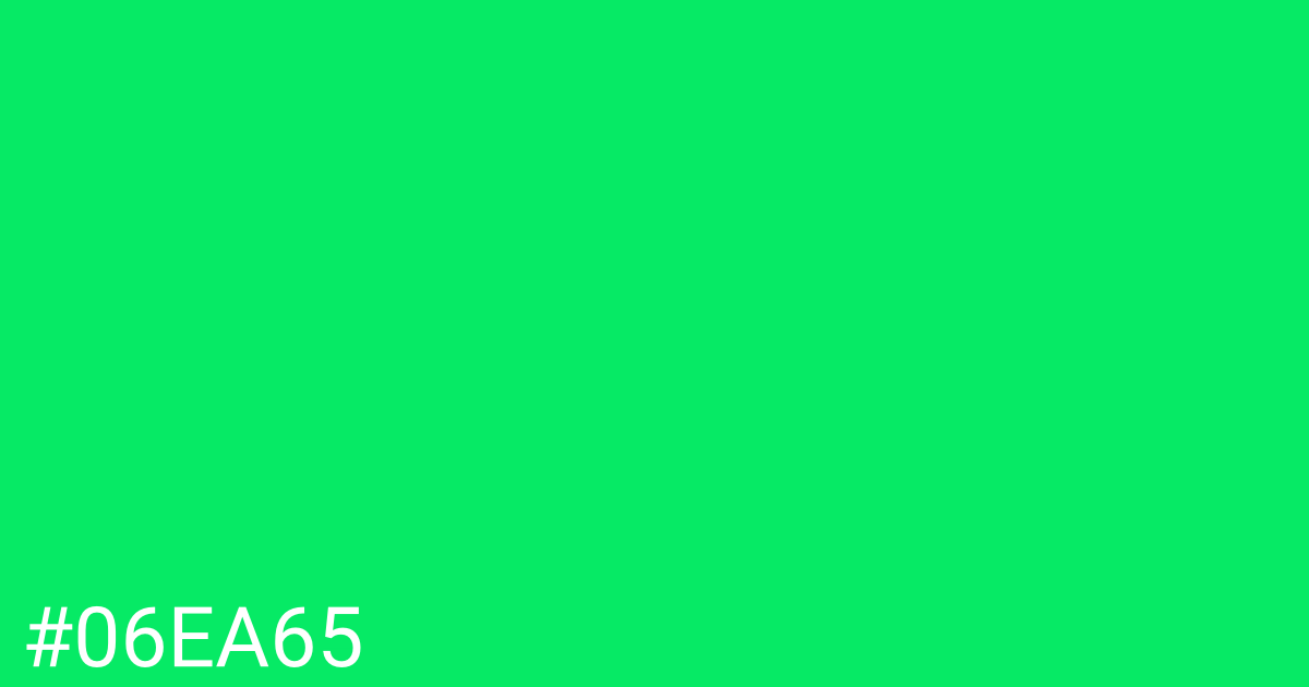 Hex color #06ea65 graphic