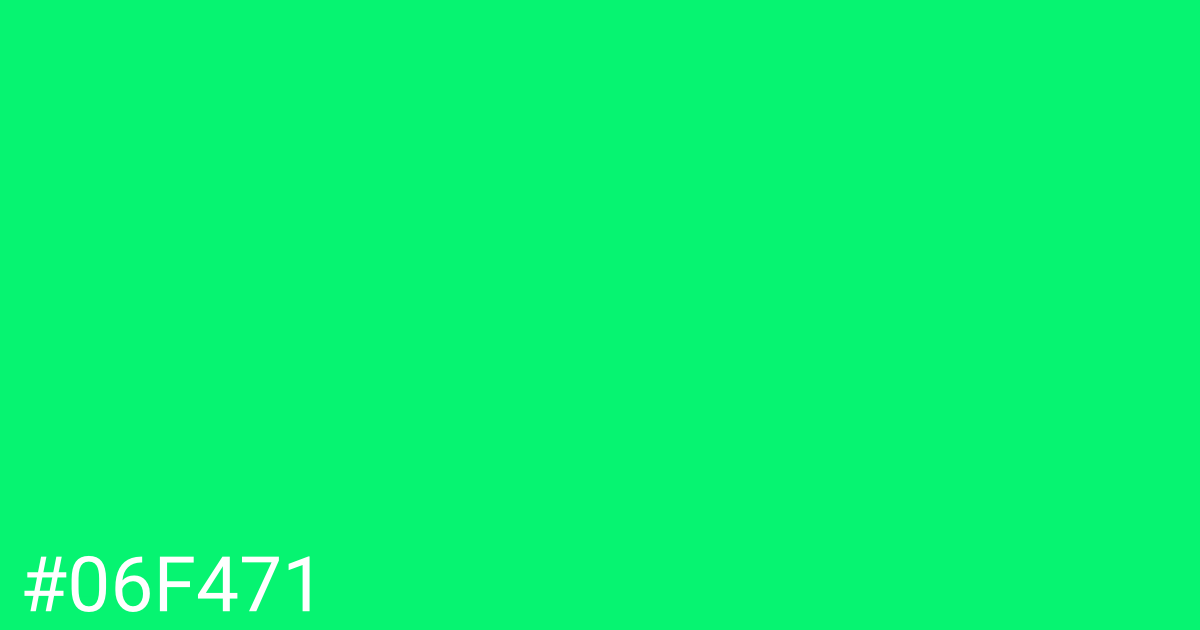 Hex color #06f471 graphic