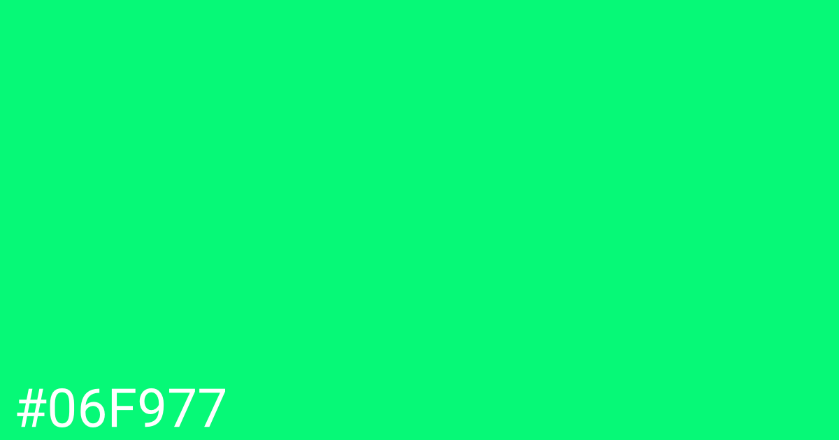 Hex color #06f977 graphic