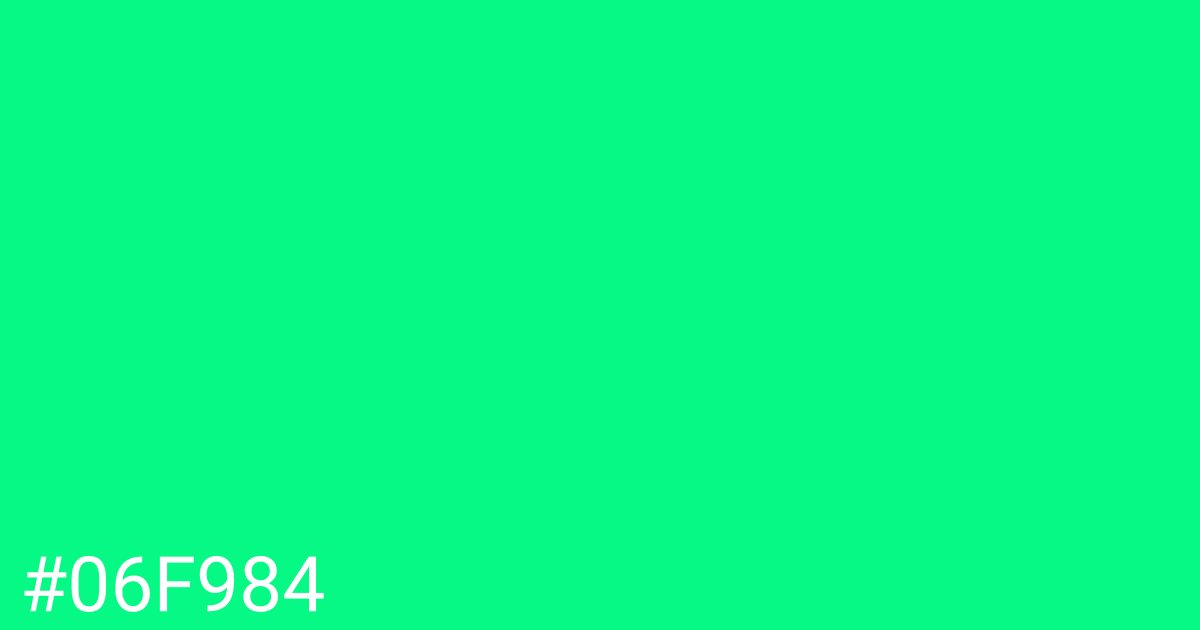 Hex color #06f984 graphic