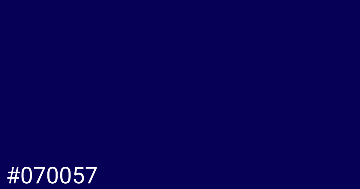 Hex color #070057 graphic