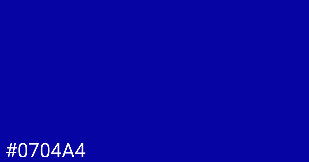 Hex color #0704a4 graphic