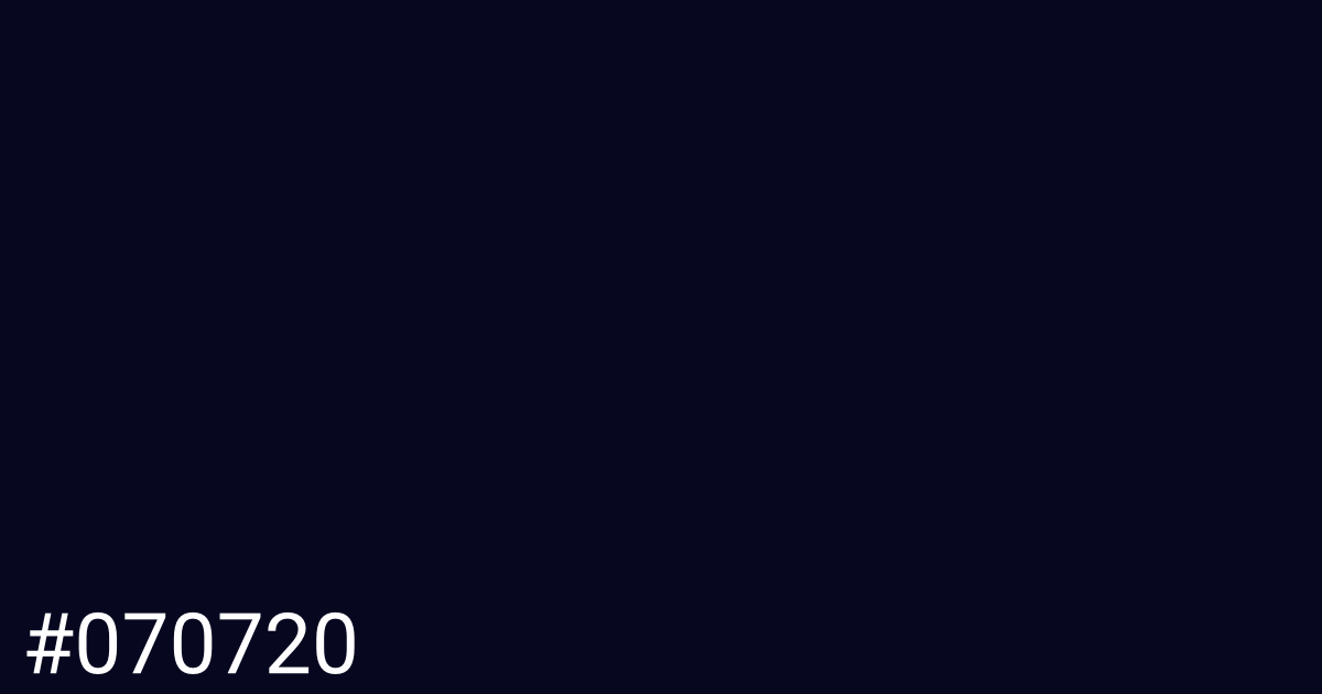 Hex color #070720 graphic