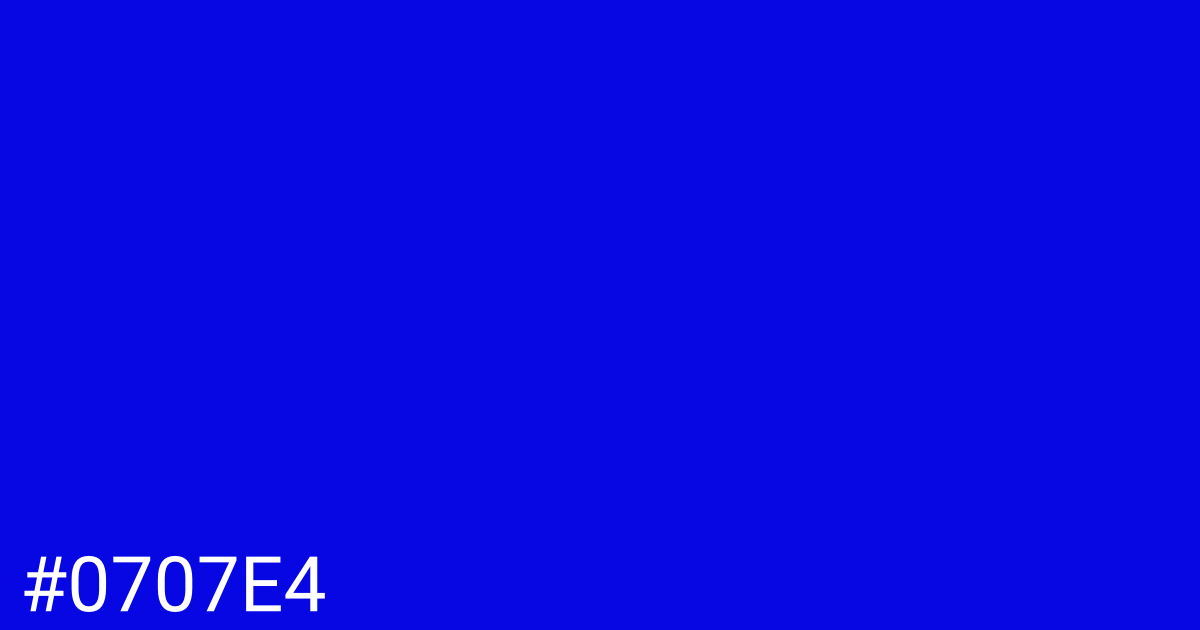 Hex color #0707e4 graphic