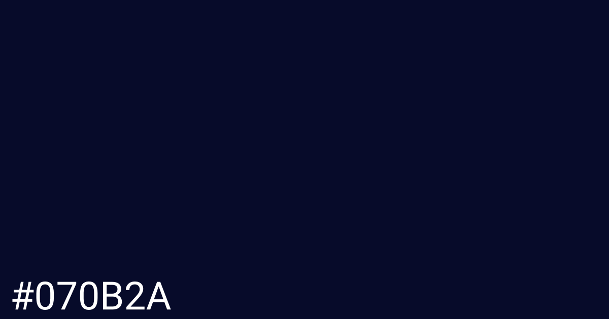 Hex color #070b2a graphic