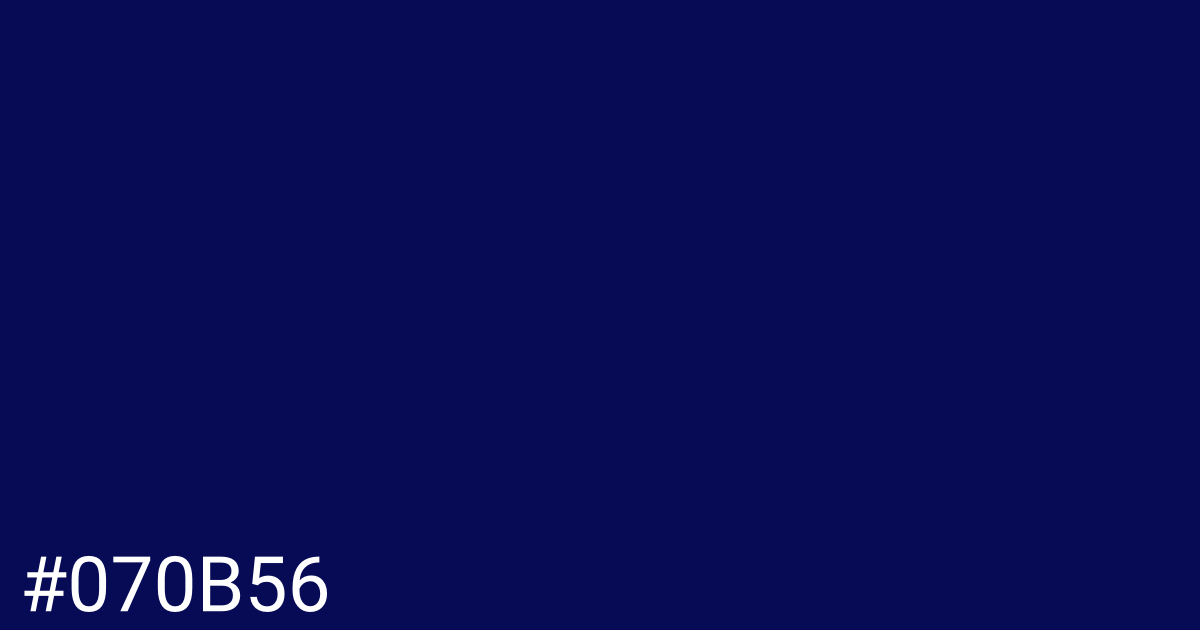 Hex color #070b56 graphic