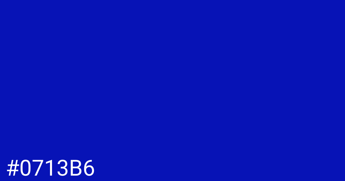 Hex color #0713b6 graphic