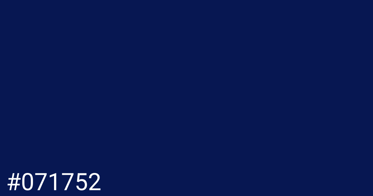 Hex color #071752 graphic