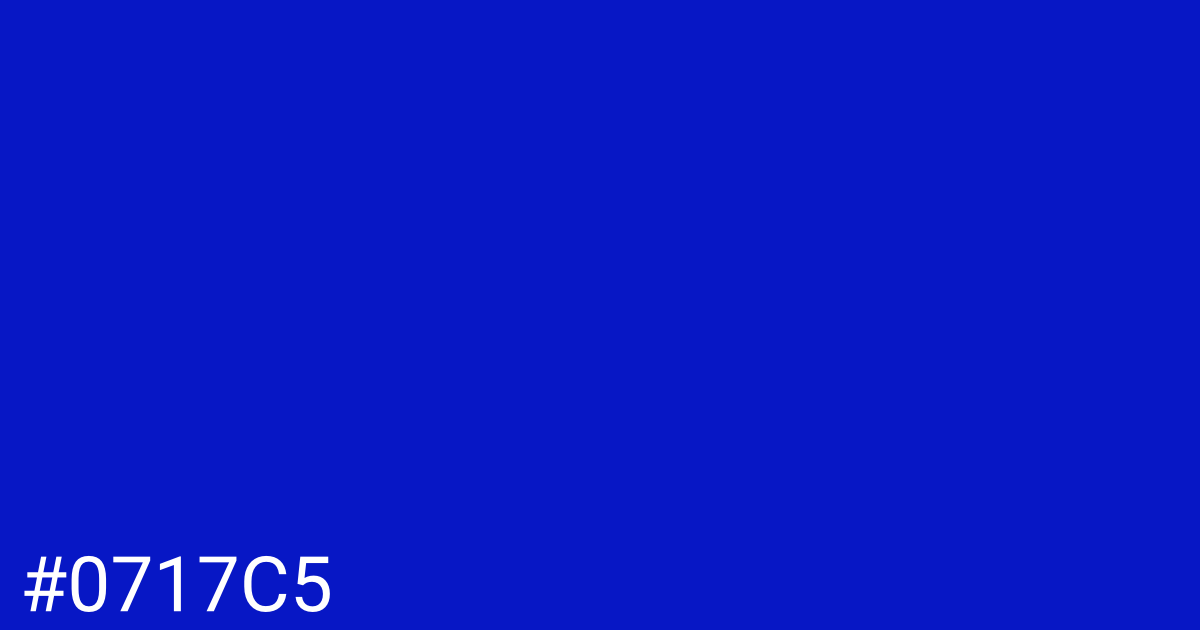 Hex color #0717c5 graphic