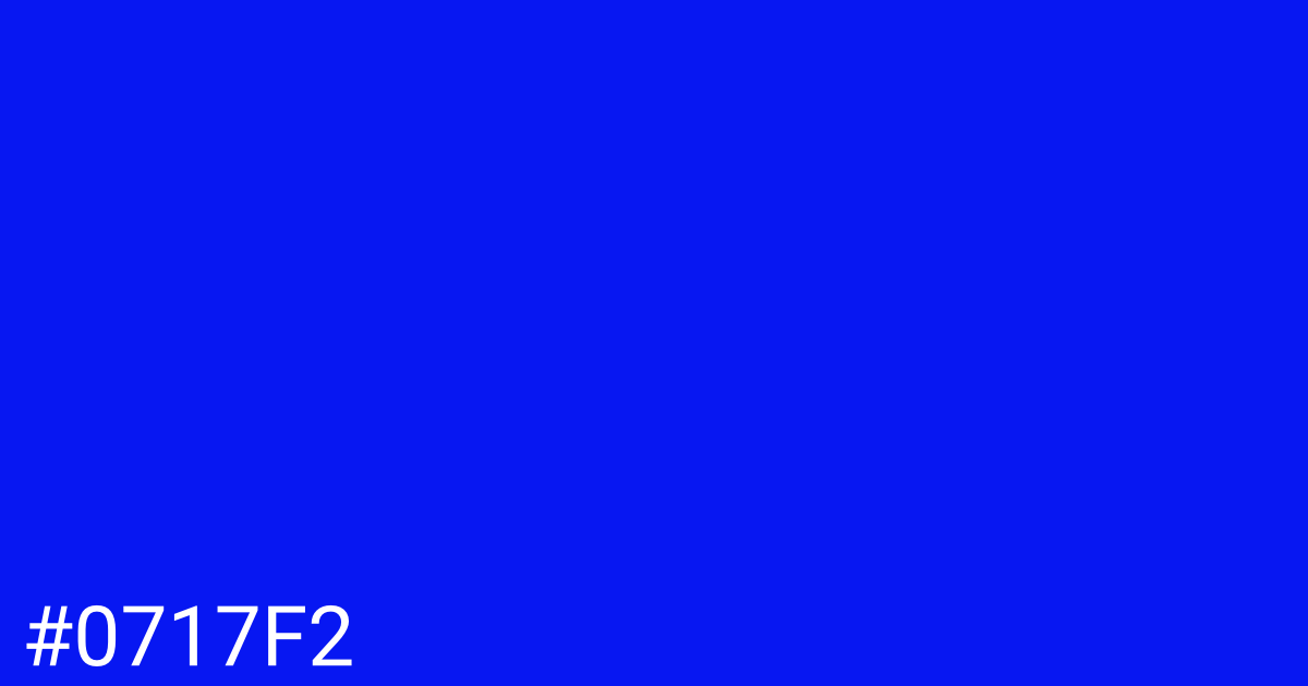 Hex color #0717f2 graphic