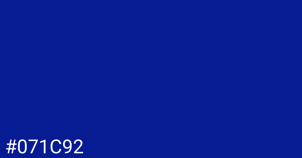 Hex color #071c92 graphic
